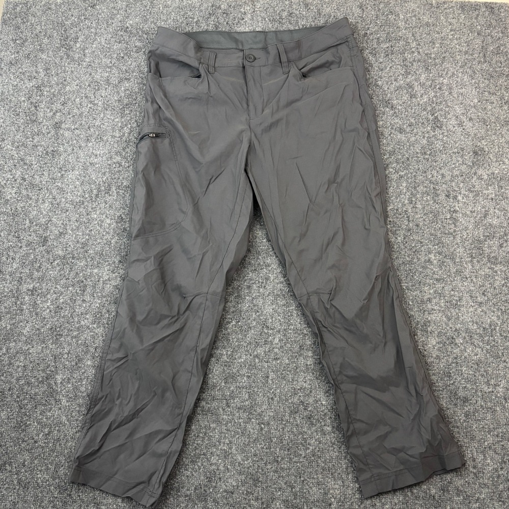 Eddie Bauer Men's Guide Pro Hiking Pants Gray Stretch Cargo Outdoor 36x30